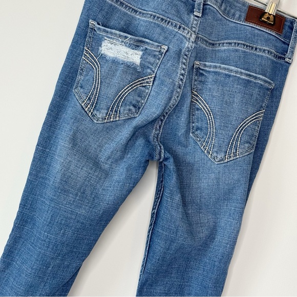 Hollister High Rise Crop Super Skinny Jeans Distressed Raw Hem 25” - Picture 8 of 17